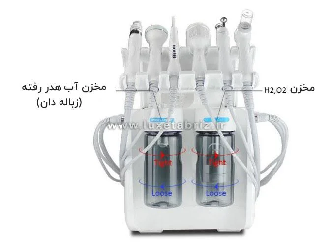 نمای پشت دستگاه هیدروفیشیال 7 کاره